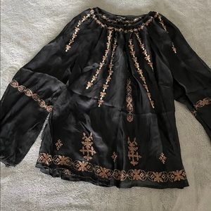 Sheer long sleeve top size small